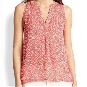 Joie Heart Print Silk Blouse